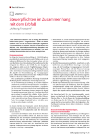 Dokument Steuerpflichten im Zusammenhang mit dem Erbfall