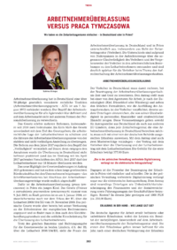 Dokument Arbeitnehmerüberlassung versus praca tymczasowa