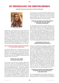 Dokument Die Überwachung von Arbeitnehmenden