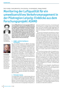 Dokument Monitoring der Luftqualität für ein umweltsensitives Verkehrsmanagement in der Pilotregion Leipzig: Einblicke aus dem Forschungsprojekt AIAMO