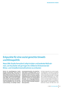 Dokument Eckpunkte für eine sozial gerechte Umwelt- und Klimapolitik