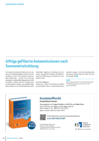 Dokument Giftige gefilterte Autoemissionen nach Sonneneinstrahlung