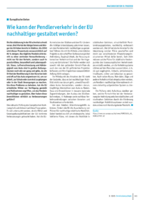 Dokument Wie kann der Pendlerverkehr in der EU nachhaltiger gestaltet werden?