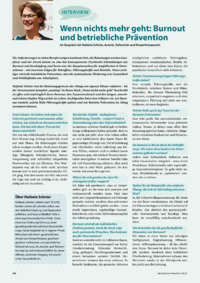 Dokument Wenn nichts mehr geht: Burnout und betriebliche Prävention