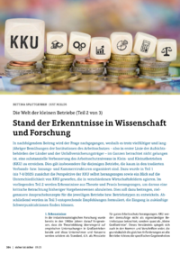 Dokument Stand der Erkenntnisse in Wissenschaft und Forschung