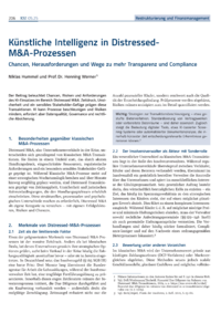 Dokument Künstliche Intelligenz in Distressed-M&A-Prozessen