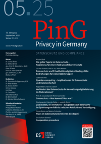 Dokument PinG Privacy in Germany Ausgabe 05 2025