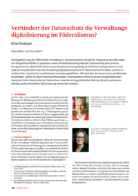 Dokument Verhindert der Datenschutz die Verwaltungsdigitalisierung im Föderalismus?