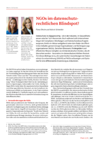 Dokument NGOs im datenschutzrechtlichen Blindspot?