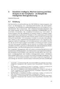 Dokument Künstliche Intelligenz , Machine Learning und Data Analytics in der Compliance – am Beispiel der Intelligenten Betrugserkennung 