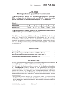 Dokument Artikel 122 Risikopositionen gegenüber Unternehmen