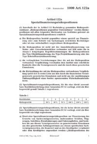 Dokument Artikel 122a Spezialfinanzierungsrisikopositionen