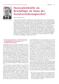 Dokument Honorarlehrkräfte als Beschäftigte im Sinne des Sozialversicherungsrechts?