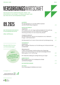 Ausgabe Zeitschrift Versorgungswirtschaft (VW) Ausgabe 09 2025