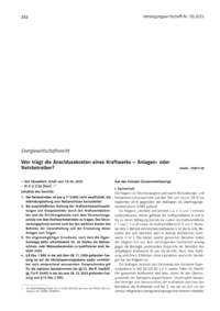 Dokument Wer trägt die Anschlusskosten eines Kraftwerks – Anlagen- oder Netzbetreiber?