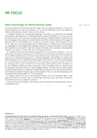 Dokument Keine Solaranlage im Weltkulturerbe Goslar