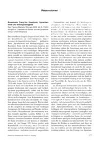 Dokument Rosemarie Tracy / Ira Gawlitzek: Spracherwerb und Mehrsprachigkeit