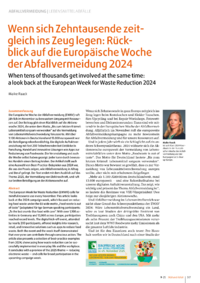 Dokument Wenn sich Zehntausende zeitgleich ins Zeug legen: Rückblick auf die Europäische Woche der Abfallvermeidung 2024