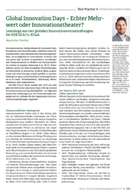 Dokument Global Innovation Days – Echter Mehrwert oder Innovationstheater?