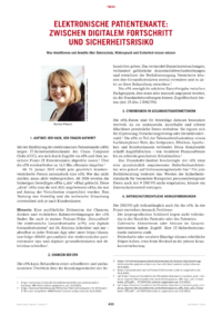 Dokument Elektronische Patientenakte: Zwischen digitalem Fortschritt und Sicherheitsrisiko