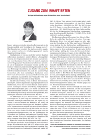 Dokument Zugang zum Inhaftierten