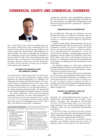 Dokument Commercial Courts und Commercial Chambers