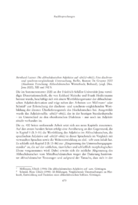 Dokument Bernhard Luxner: Die althochdeutschen Adjektive auf - aht(i)/-oht(i) . Eine diachron- und synchron-vergleichende Untersuchung