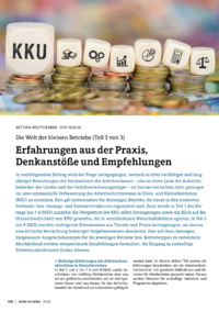 Dokument Erfahrungen aus der Praxis, Denkanstöße und Empfehlungen