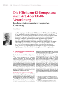 Dokument Die Pflicht zur KI-Kompetenz nach Art. 4 der EU-KI-Verordnung