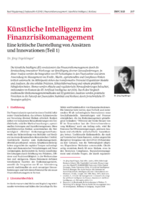 Dokument Künstliche Intelligenz im Finanzrisikomanagement