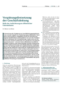 Dokument Vergütungsfestsetzung der Geschäftsleitung