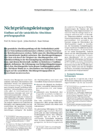 Dokument Nichtprüfungsleistungen