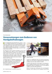 Dokument Voraussetzungen zum Bedienen von Handgabelhubwagen