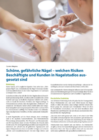 Dokument Schöne, gefährliche Nägel – welchen Risiken Beschäftigte und Kunden in Nagelstudios ausgesetzt sind