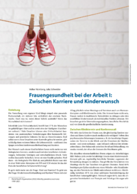 Dokument Frauengesundheit bei der Arbeit I: Zwischen Karriere und Kinderwunsch