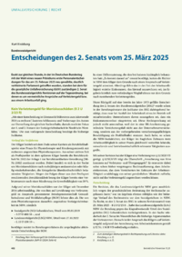 Dokument Entscheidungen des 2. Senats vom 25. März 2025