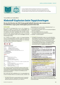 Dokument Klebstoff-Explosion beim Teppichverlegen