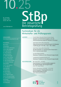 Dokument Die steuerliche Betriebsprüfung Ausgabe 10 2025