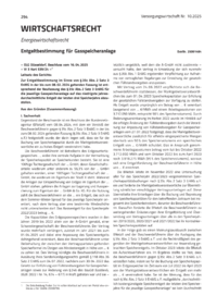 Dokument Entgeltbestimmung für Gasspeicheranlage