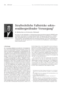 Dokument Strafrechtliche Fallstricke sektorenübergreifender Versorgung