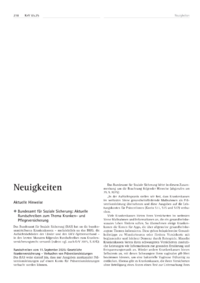 Dokument Bundesamt für Soziale Sicherung: Aktuelle Rundschreiben zum Thema Kranken- und Pflegeversicherung