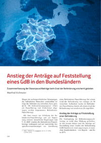 Dokument Anstieg der Anträge auf Feststellung eines GdB in den Bundesländern
