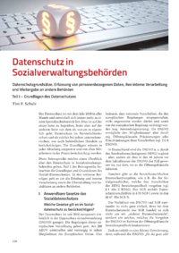 Dokument Datenschutz in Sozialverwaltungsbehörden