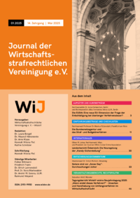 Dokument WiJ - Journal der Wirtschaftsstrafrechtlichen Vereinigung e.V. Ausgabe 01 2025