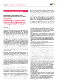 Dokument Die EUStA: eine neue EU-Dimension der Frage der Entsch&auml;digung bei &uuml;berlanger Verfahrensdauer?