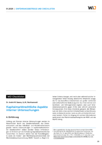 Dokument Kapitalmarktrechtliche Aspekte interner Untersuchungen