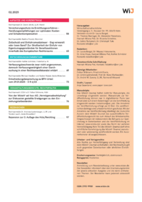 Dokument Inhaltsverzeichnis/Impressum