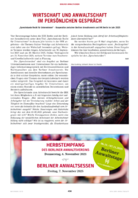 Dokument Wirtschaft und Anwaltschaft im persönlichen Gespräch