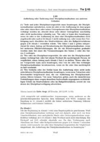 Dokument § 46 Aufhebung oder Änderung einer Disziplinarmaßnahme aus anderen Gründen