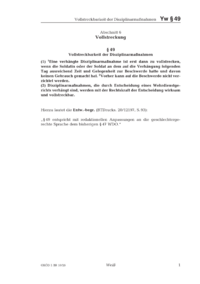 Dokument § 49 Vollstreckbarkeit der Disziplinarmaßnahmen